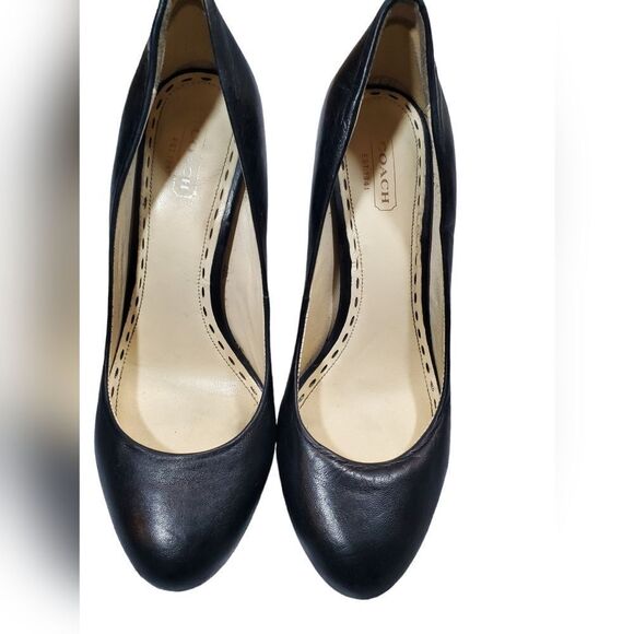 COACH black heels 71/2 - Picture 7 of 9